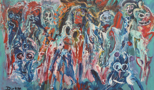 Ghosts ready to party 50x70cm in MC silk 130 g/m2 paper