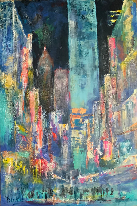 De nacht is 80x120 cm geworden